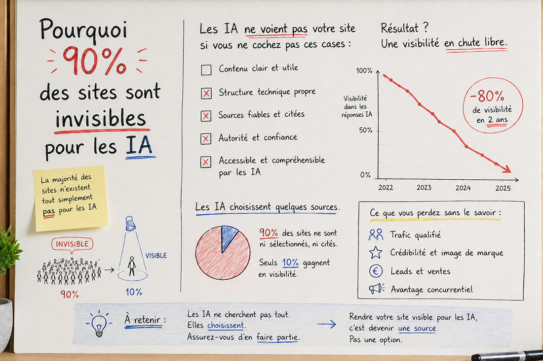Pourquoi 90% des sites sont invisibles pour les IA